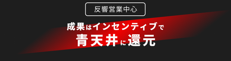 成果はインセンティブで青天井に還元
